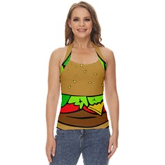 Hamburger-cheeseburger-fast-food Basic Halter Top by 99art