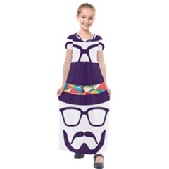 Party Hat Cartoon Kids  Short Sleeve Maxi Dress by 99art