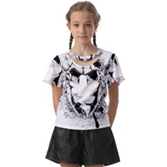 Graphic-design-vector-skull Kids  Front Cut Tee by 99art