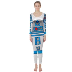 Technology-clip-art-r2d2 Long Sleeve Catsuit by 99art