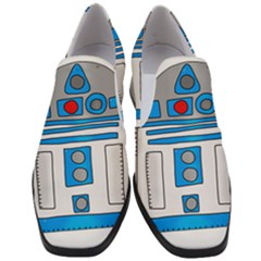 Technology-clip-art-r2d2 Women Slip On Heel Loafers by 99art