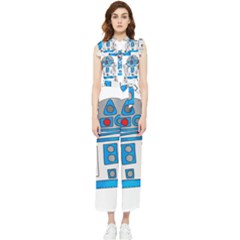 Technology-clip-art-r2d2 Women s Frill Top Chiffon Jumpsuit by 99art