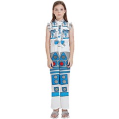 Technology-clip-art-r2d2 Kids  Sleeveless Ruffle Edge Band Collar Chiffon One Piece by 99art