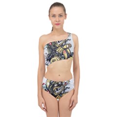 Scooter-motorcycle-boot-cartoon-vector Spliced Up Two Piece Swimsuit by 99art