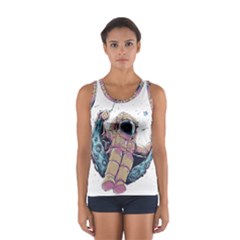 Drawing-astronaut Sport Tank Top  by 99art