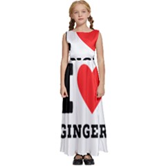 I Love Ginger Kids  Satin Sleeveless Maxi Dress by ilovewhateva