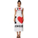 I love ginger Sleeveless Round Neck Midi Dress View1