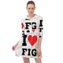 I love fig  Mini Skater Shirt Dress View1