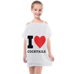 I Love Cocktails  Kids  One Piece Chiffon Dress by ilovewhateva