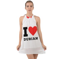 I Love Durian Halter Tie Back Chiffon Dress by ilovewhateva