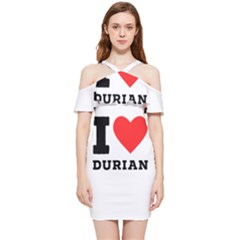 I Love Durian Shoulder Frill Bodycon Summer Dress by ilovewhateva