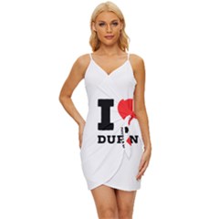 I Love Durian Wrap Tie Front Dress by ilovewhateva