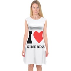 I Love Ginebra Capsleeve Midi Dress by ilovewhateva