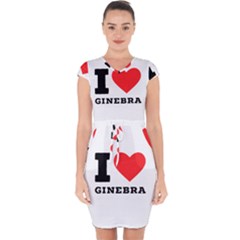 I Love Ginebra Capsleeve Drawstring Dress  by ilovewhateva