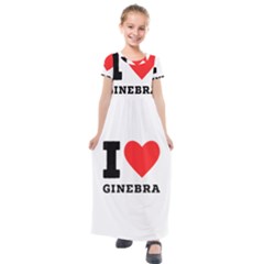 I Love Ginebra Kids  Short Sleeve Maxi Dress by ilovewhateva