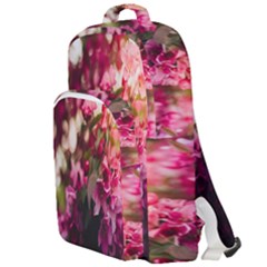 Pink Flower Double Compartment Backpack by artworkshop