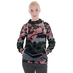 Pink Peony  Flower Women s Hooded Pullover by artworkshop