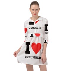 I Love Cucumber Mini Skater Shirt Dress by ilovewhateva