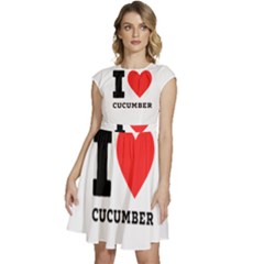 I Love Cucumber Cap Sleeve High Waist Dress by ilovewhateva