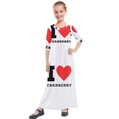 I Love Cranberry Kids  Quarter Sleeve Maxi Dress by ilovewhateva