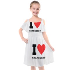 I Love Cranberry Kids  Cut Out Shoulders Chiffon Dress by ilovewhateva