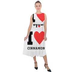 I Love Cinnamon  Midi Tie-back Chiffon Dress by ilovewhateva