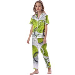 Circles Still Life Kids  Satin Short Sleeve Pajamas Set by B30l