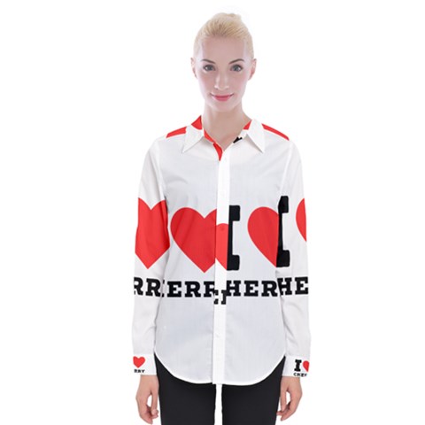 I Love Cherry Womens Long Sleeve Shirt by ilovewhateva