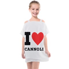 I Love Cannoli  Kids  One Piece Chiffon Dress by ilovewhateva