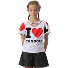 I Love Cannoli  Kids  Front Cut Tee by ilovewhateva