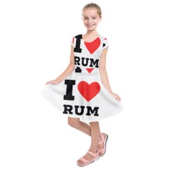 I Love Rum Kids  Short Sleeve Dress by ilovewhateva