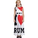 I love rum Kids  Satin Sleeveless Maxi Dress View1