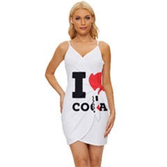 I Love Cocoa Wrap Tie Front Dress by ilovewhateva