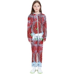 Red Strawberries Water Squirt Strawberry Fresh Splash Drops Kids  Tracksuit by B30l