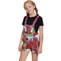 Red Strawberries Water Squirt Strawberry Fresh Splash Drops Kids  Short Overalls View2