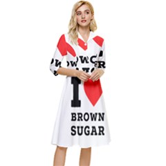 I Love Brown Sugar Classy Knee Length Dress by ilovewhateva