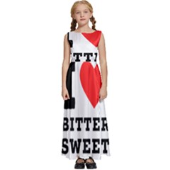 I Love Bitter Sweet Kids  Satin Sleeveless Maxi Dress by ilovewhateva