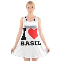 I Love Basil V-neck Sleeveless Dress by ilovewhateva