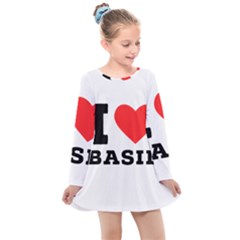 I Love Basil Kids  Long Sleeve Dress by ilovewhateva