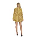 Damas Pattern Vector Texture Gold Ornament With Seamless Round Neck Long Sleeve Bohemian Style Chiffon Mini Dress View4