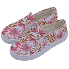 Flowers Pattern Seamless Floral Floral Pattern Kids  Canvas Slip Ons by danenraven