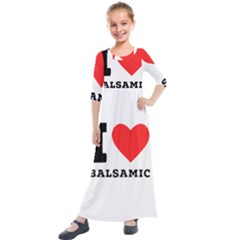 I Love Baci Kids  Quarter Sleeve Maxi Dress by ilovewhateva