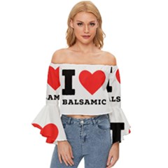 I Love Baci Off Shoulder Flutter Bell Sleeve Top by ilovewhateva