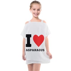 I Love Asparagus  Kids  One Piece Chiffon Dress by ilovewhateva