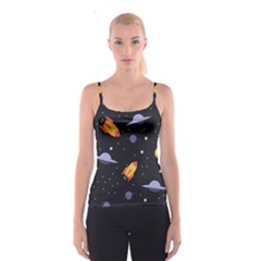 Cosmos Rockets Spaceships Ufos Spaghetti Strap Top by Cowasu