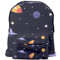 Cosmos Rockets Spaceships Ufos Giant Full Print Backpack by Cowasu