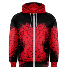 Heart Brain Mind Psychology Doubt Men s Zipper Hoodie by Cowasu