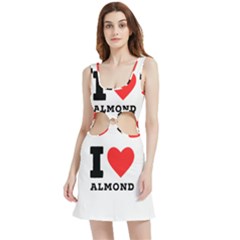 I Love Almond  Velour Cutout Dress by ilovewhateva