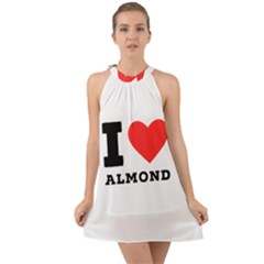 I Love Almond  Halter Tie Back Chiffon Dress by ilovewhateva