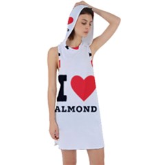 I Love Almond  Racer Back Hoodie Dress by ilovewhateva